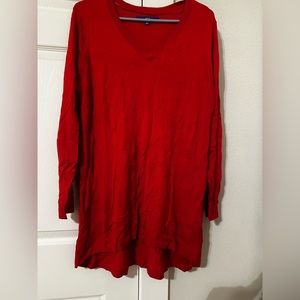 Thin red sweater Apt 9 v neck